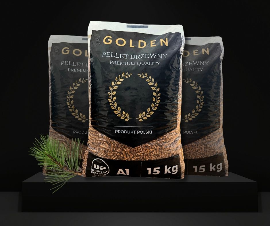 Pellet GOLDEN A1 6mm iglasto liściasty Sosnowo Dębowy Premium certyfik