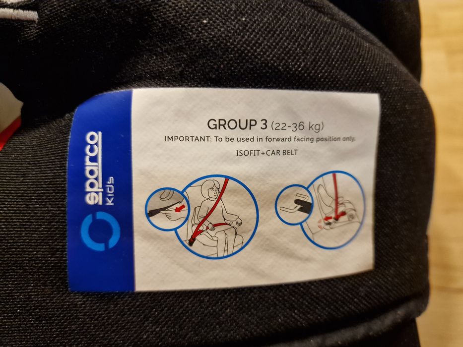 Fotelik Samochodowy SPARCO Kids SK9001-RD 22-36kg ISOFIX