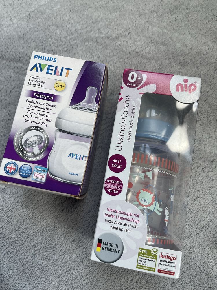 Бутылочка avent 125 мл бутылочка nip 260 мл