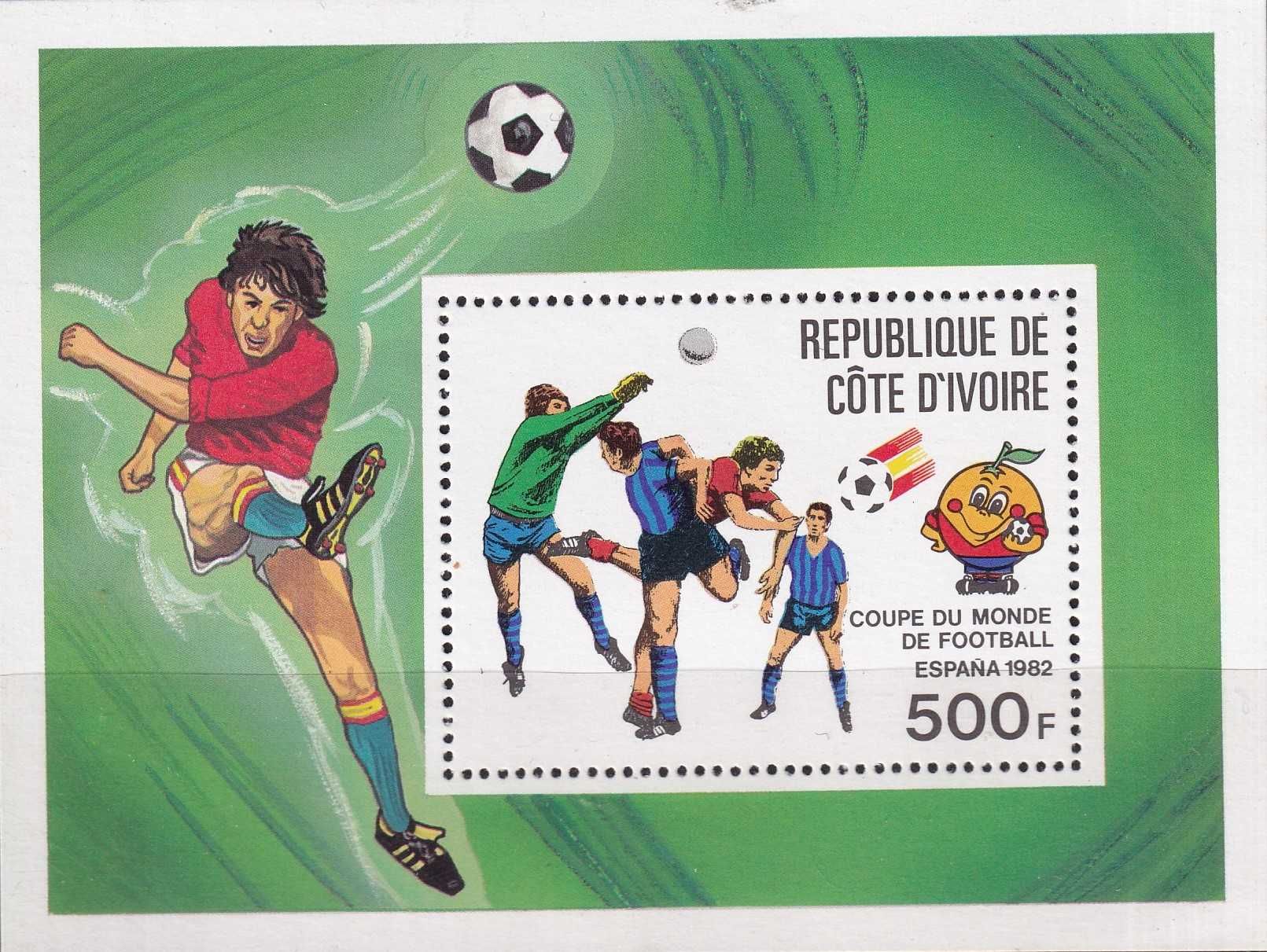 znaczki pocztowe - WKS 1982 cena 4,90 zł kat.6€ - piłka nożna