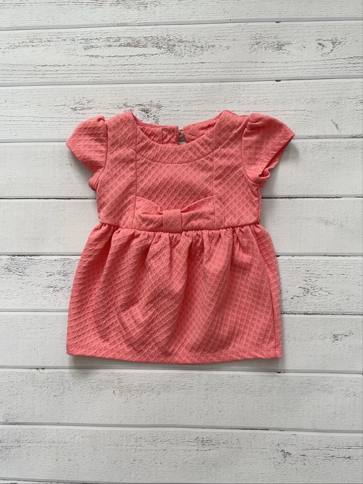 Sukienka krótki rękaw kokarda 74 do 80 roczek