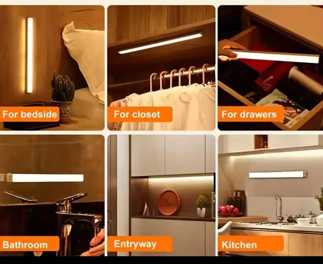 LED светильники с датчиком движения, стильный и удобный 50 см и 36 LED