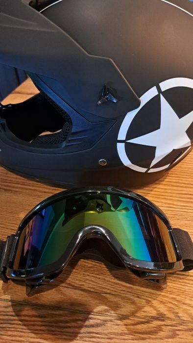 Kask FullFace - Czarny, matowy