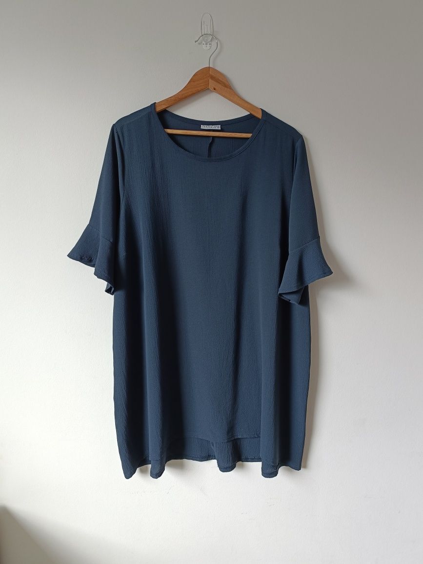 Sukienka damska elegancka wyjściowa plus size granatowa 46 XXXL
