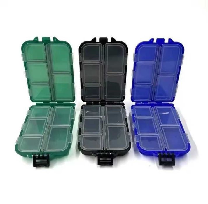 Pudełko wędkarskie na ciężarki, haczyki i akcesoria 10 przegródek