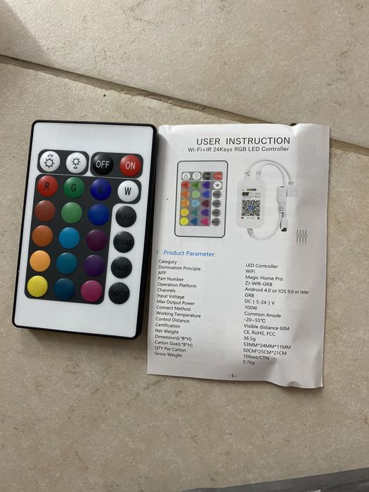 Comando de tiras de Led