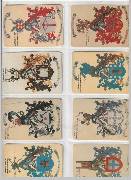 Coleção 30 calendários de bolso heráldica do Exército