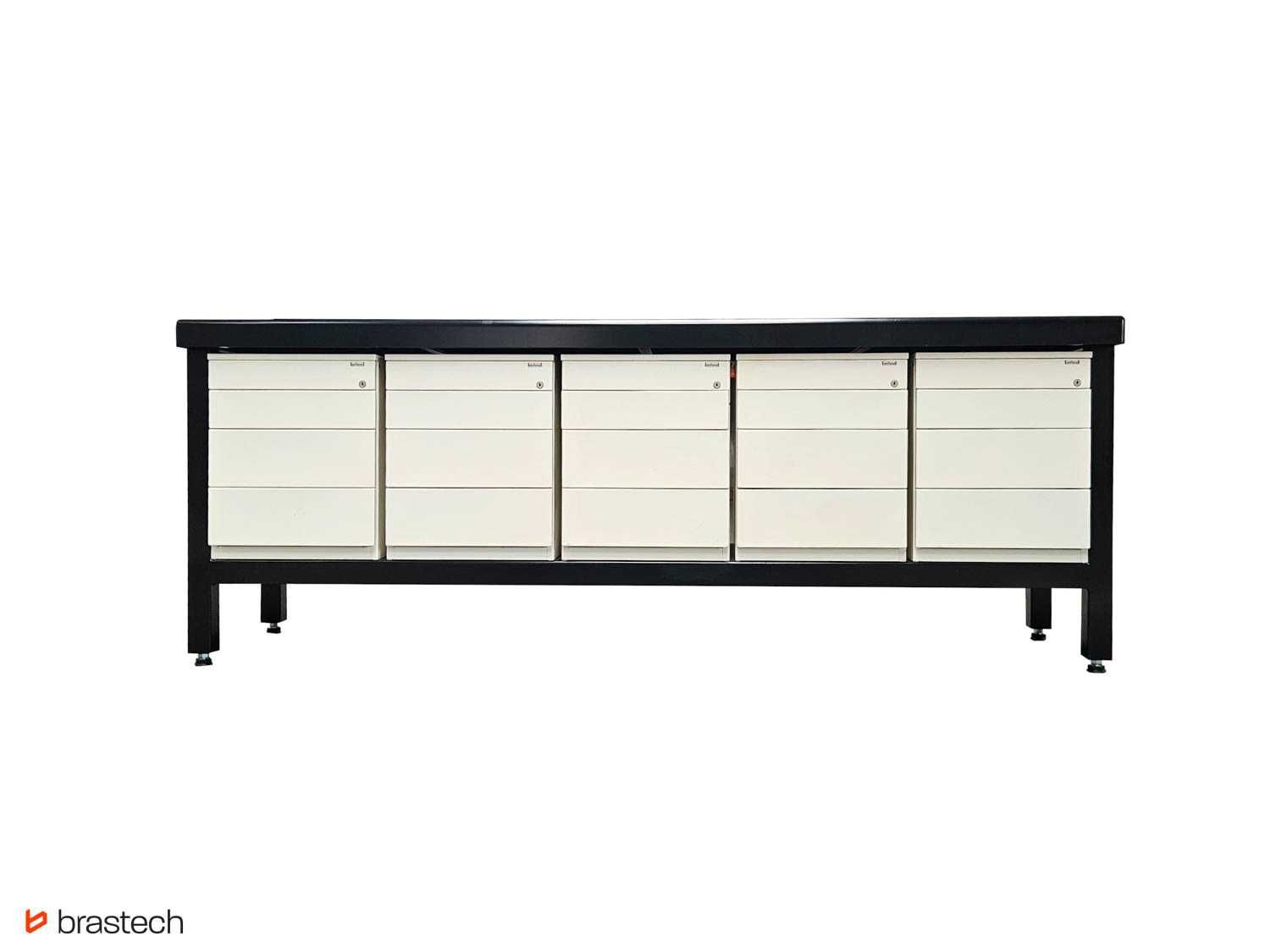 Stół warsztatowy 90 x 234 x 61,5 cm Blat stalowy 5 mm, waga 345 kg