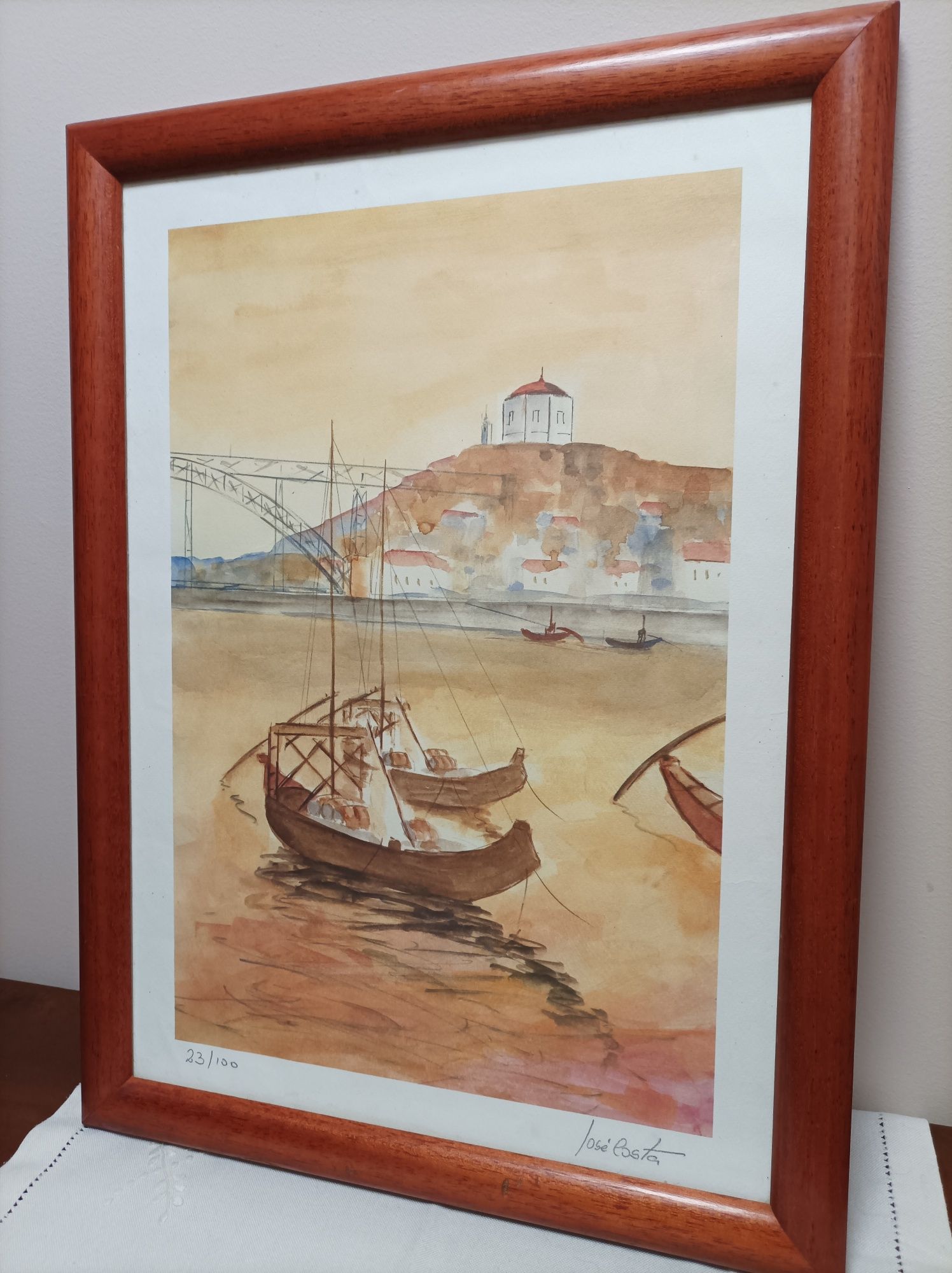 Quadro. Aguarela assinada.
