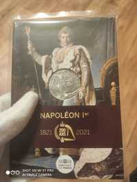 Франция 10 евро 2021г. 200 лет со дня смерти Наполеона серебро буклет