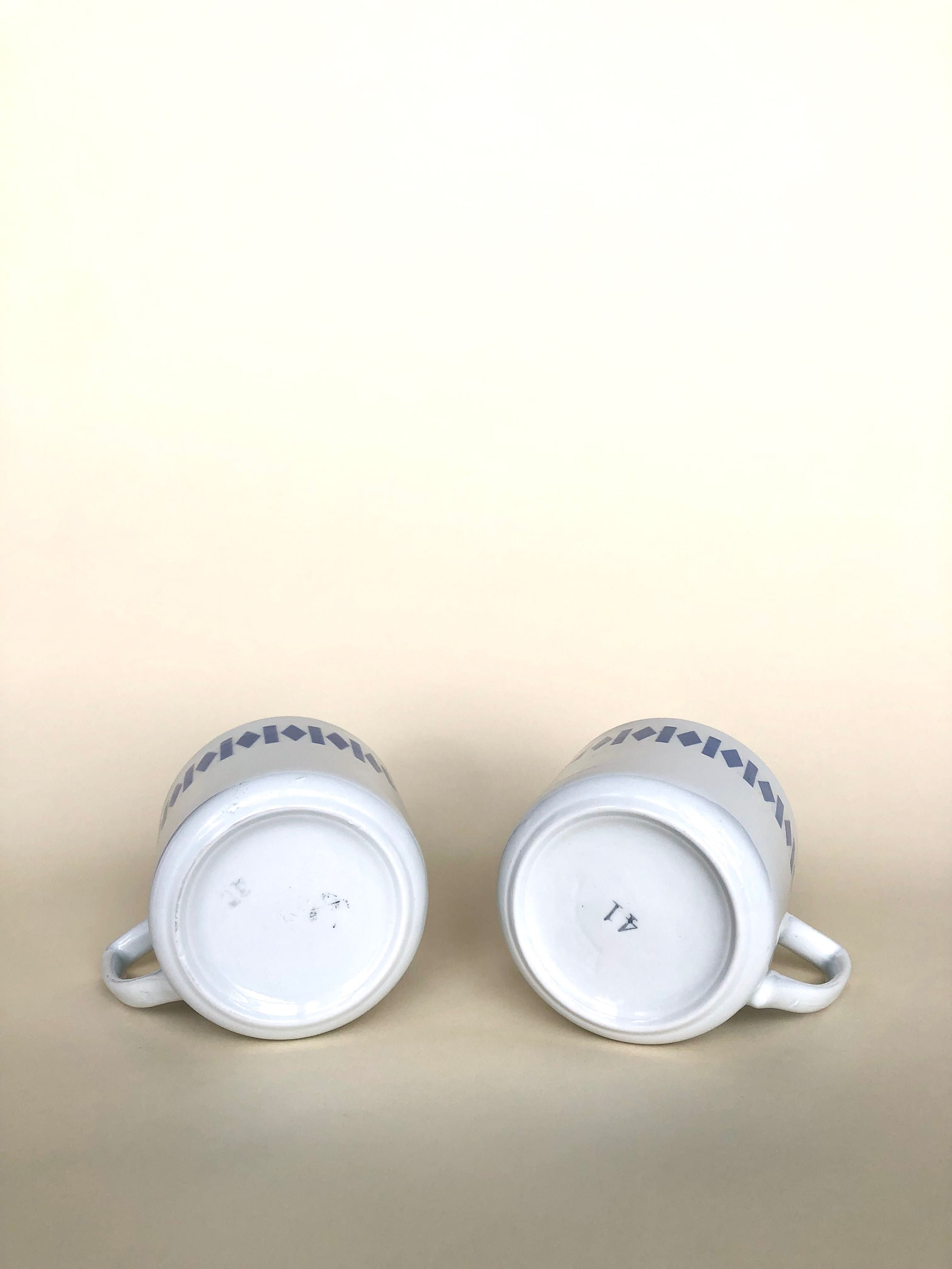 Kubki Chodzież, PRL, made in Poland, porcelit