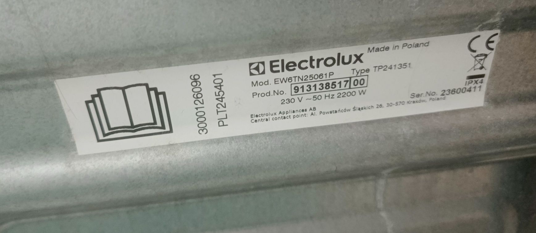Pralka Electrolux EW6TN25061P PerfectCare 600 6kg 1000obr/min
Pralka