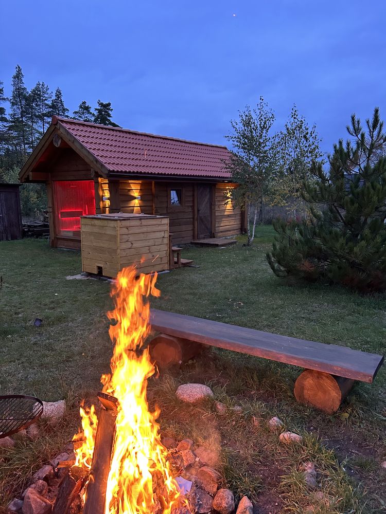 Domek Mazury, całoroczny dom z bala, sauna, balia na wyłączność
