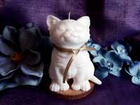 Świeca sojowa kot duża gigant kotek kitty handmade ręcznie robiona