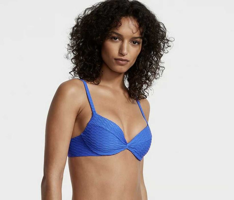 Синий купальник Victoria's secret оригинал L 85Е 85Д 90Е 90Д чашка Д Е