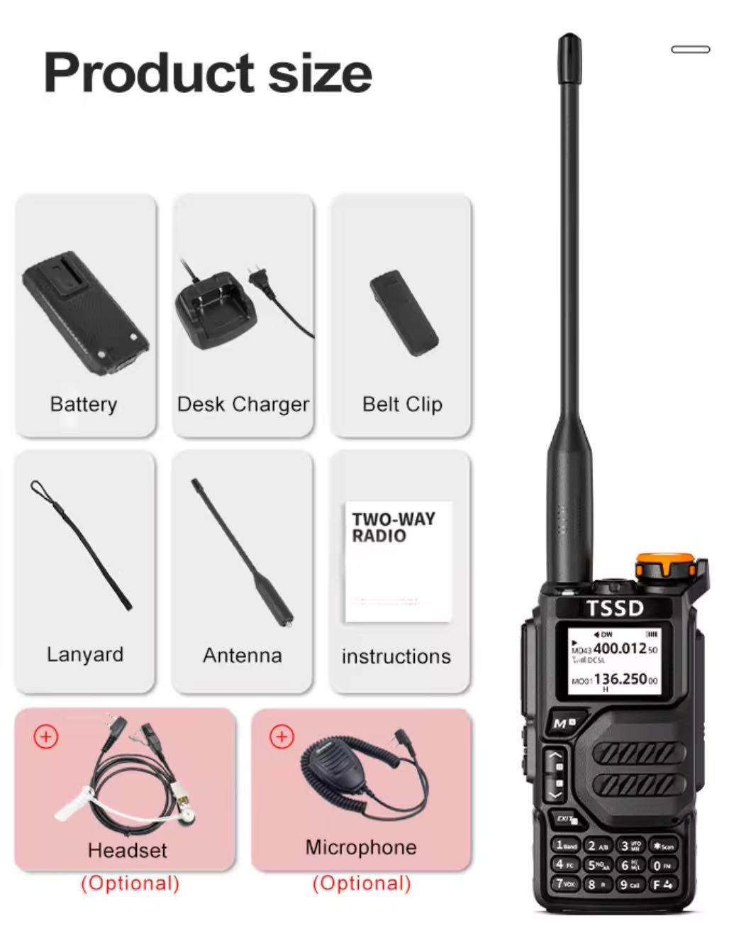 Comunicador walkie talkie  Quansheng UV K5 5W Tri Band Portátil