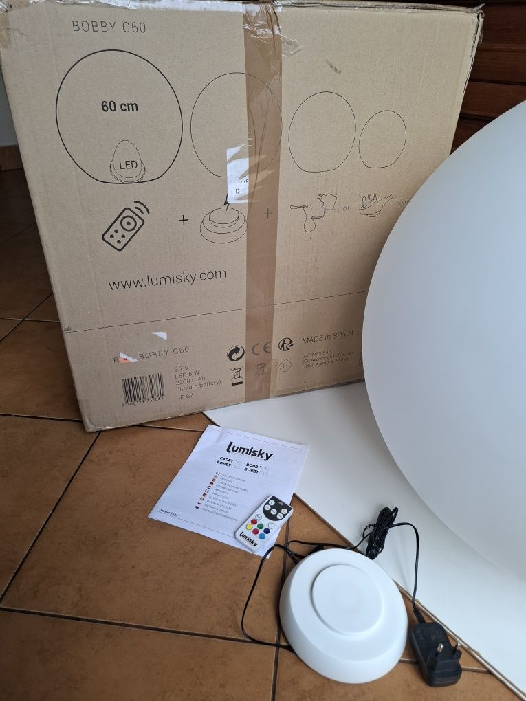 Kula / lampa ogrodowa Lumisky Bobby C60 ze zmianą koloru
