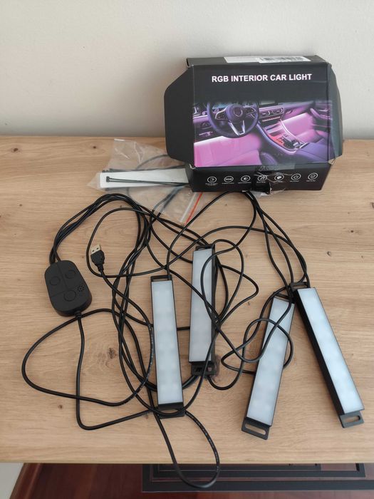 Barras de led para automovel com USB