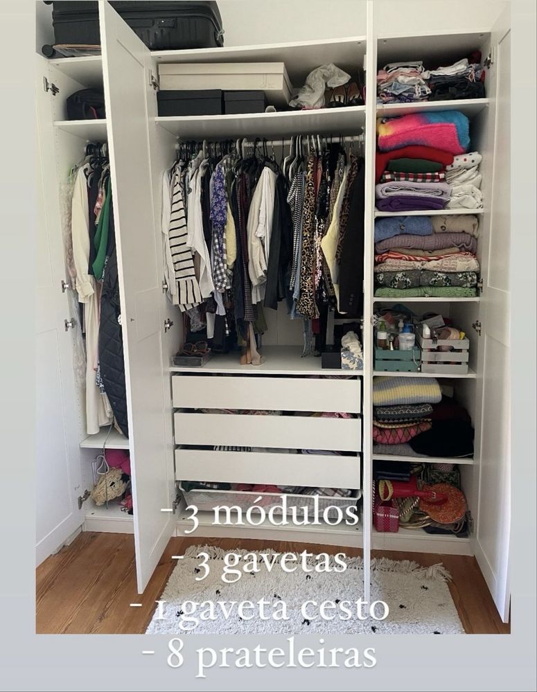 Roupeiro Ikea 3 modulos