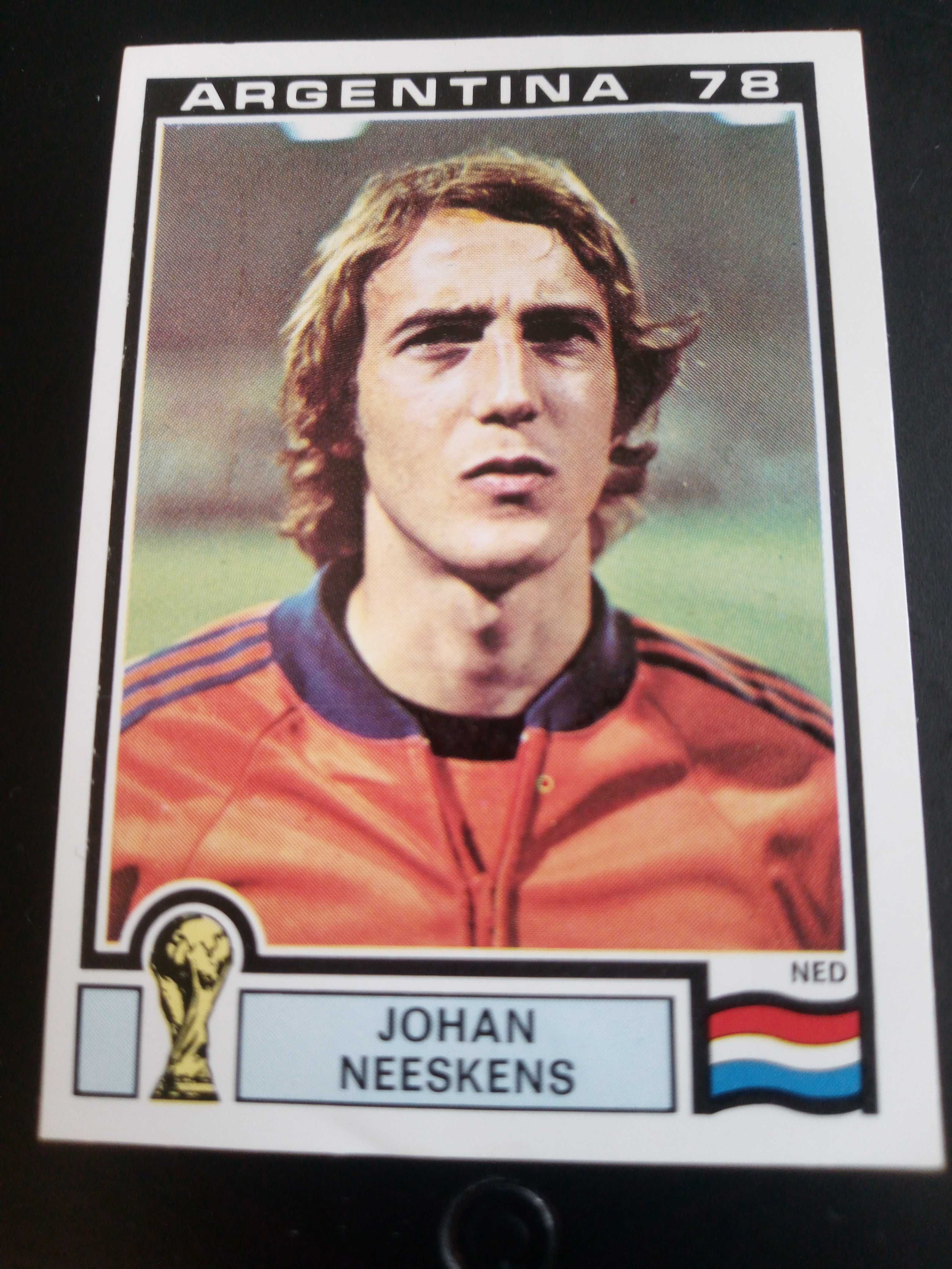 Cromo Panini World Cup Story de Johan Neeskens no Mundial 78 Argentina