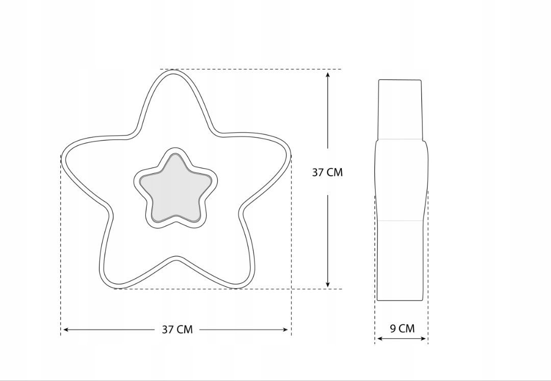 Lampa gwiazdka z pilotem