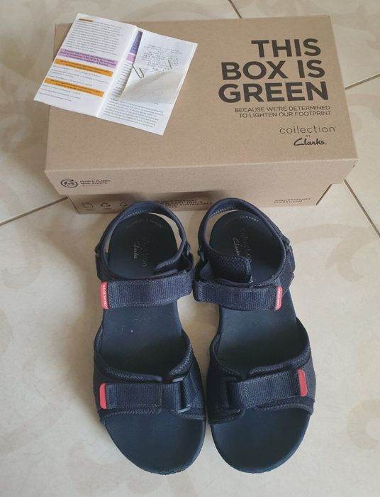 Сандалі чоловічи босоніжки на літо Clarks р.41,5 сині