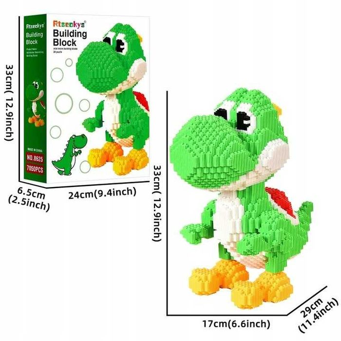 Mini klocki dla dzieci zabawka układanie dinozaur puzzle 3D 7050 eleme