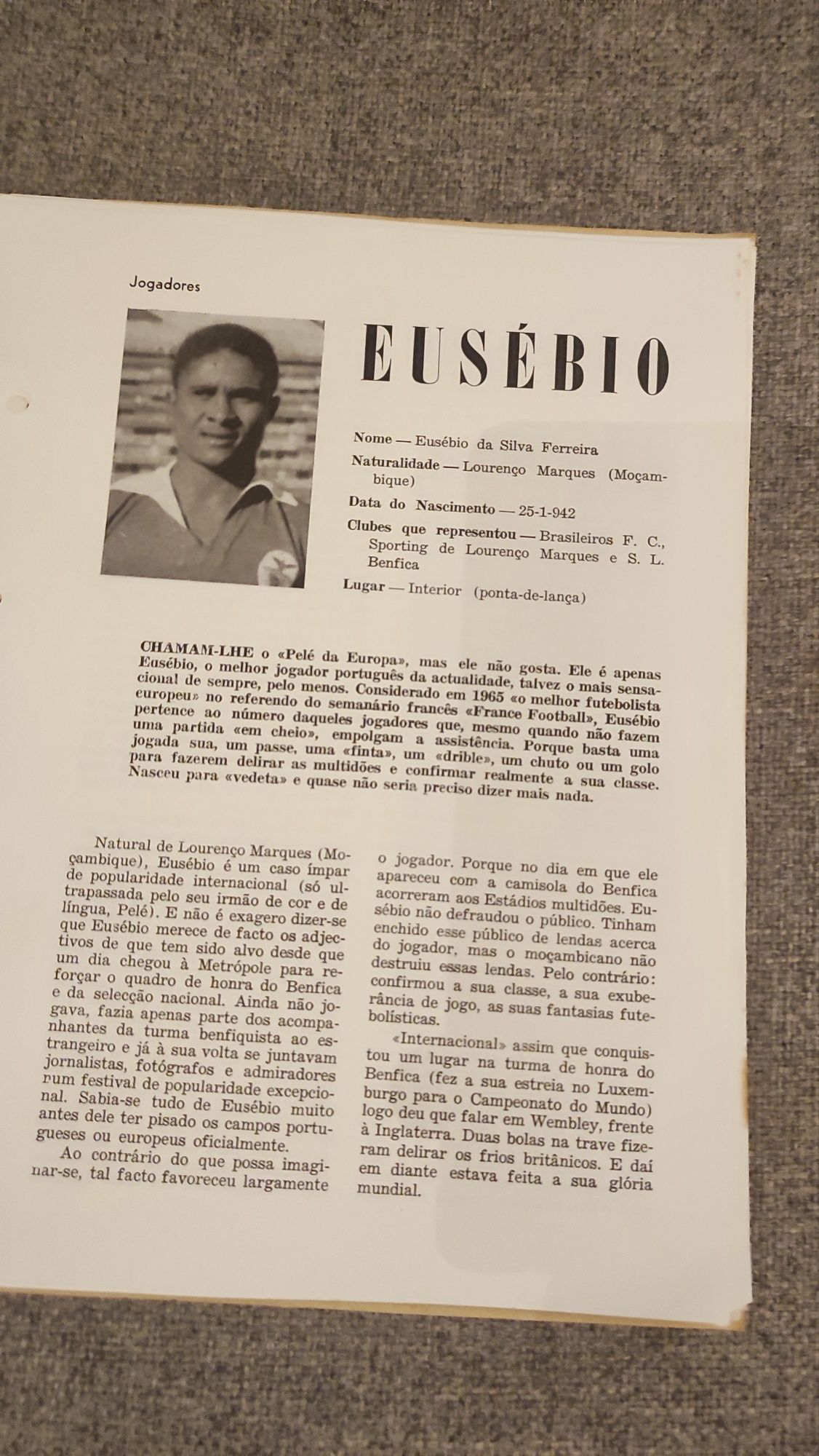 História das Selecções do Futebol Português - 1966 - Fascículo 1