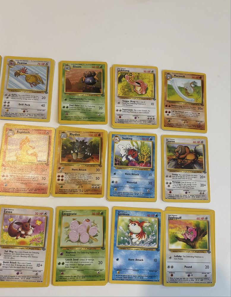 Cartas pokemon Jungles ingles