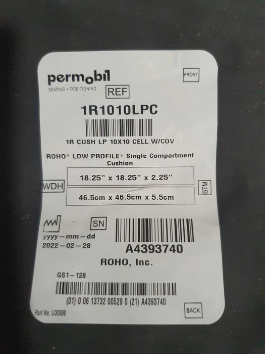 Almofada nova de baixo perfil.