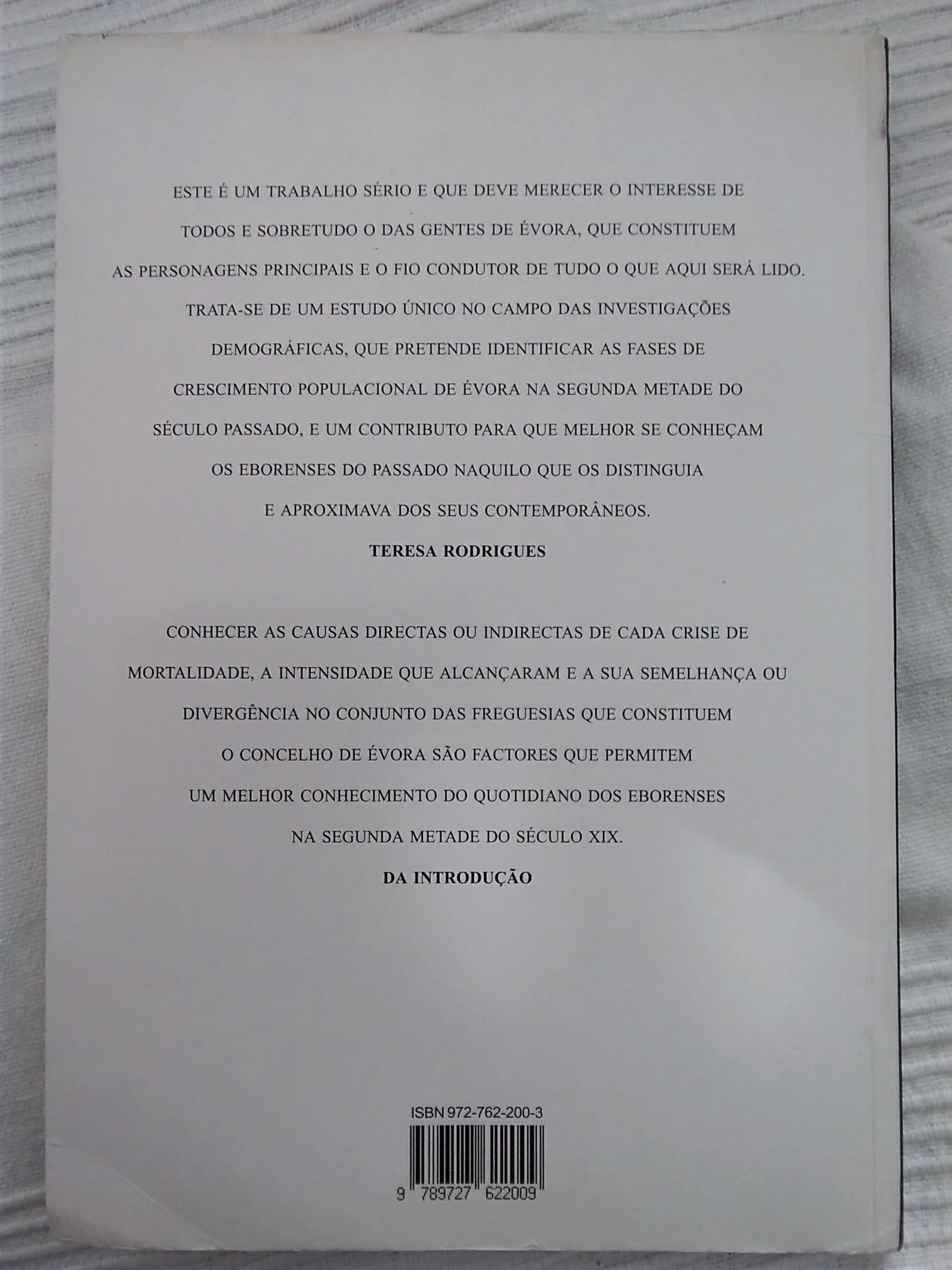 Crises de Mortalidade no Concelho de Évora ( 1850 /1900)