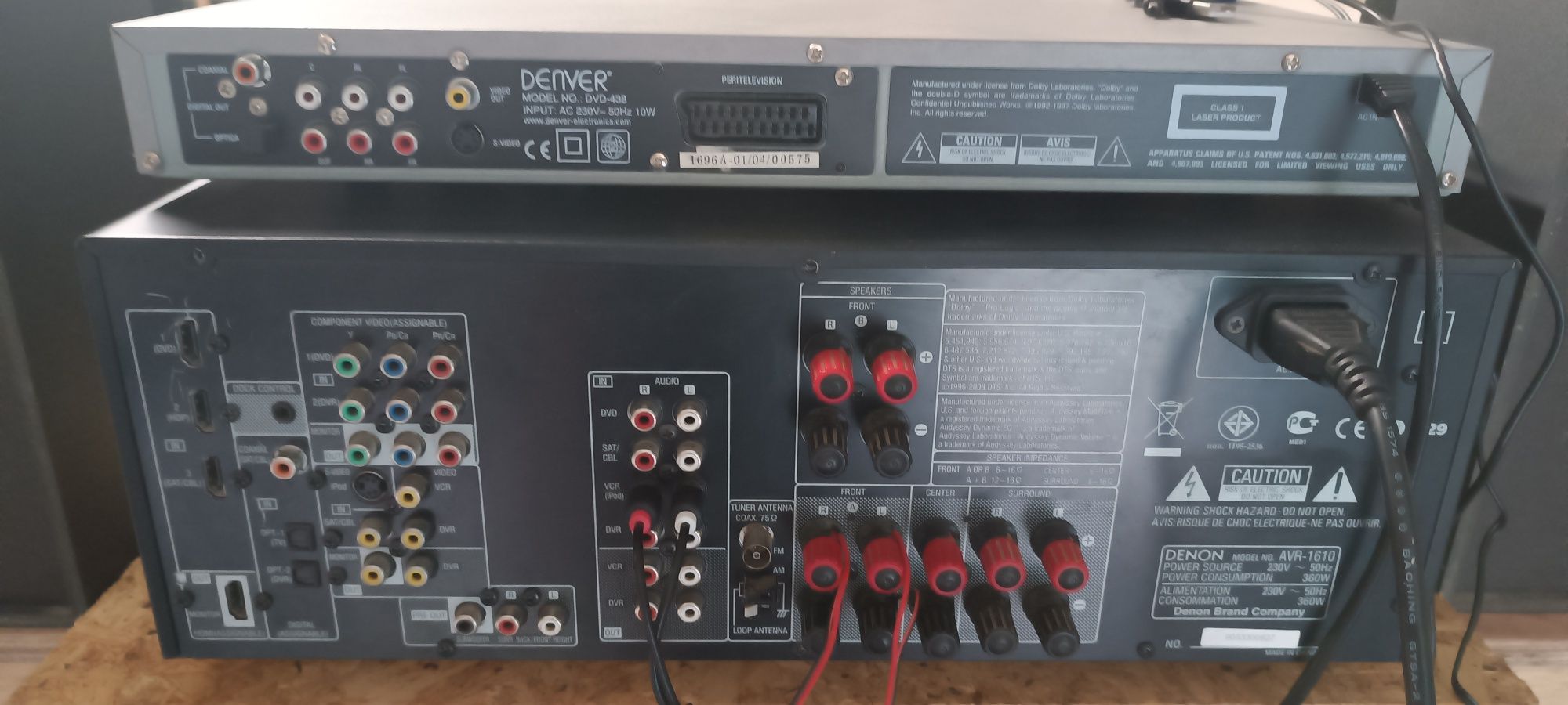 Amp. Danon, DVD/CD, colunas, bluetooth