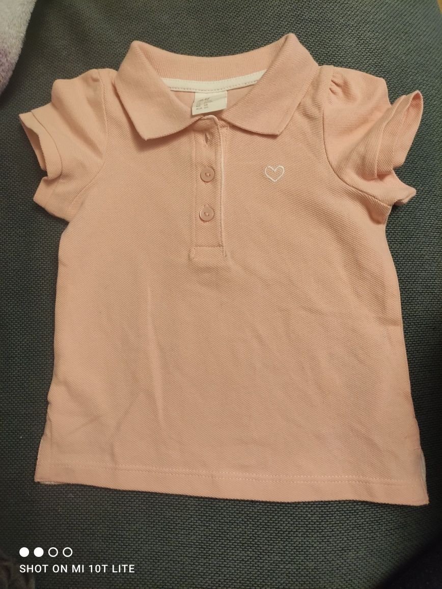 Koszulka t-shirt polo dla dziewczynki h&m 68