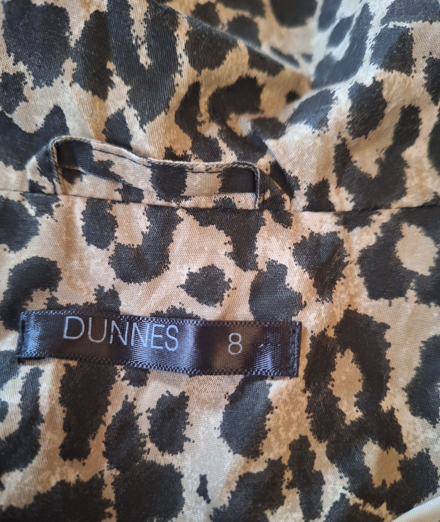 Płaszczyk w panterkę jesień wiosna marka Dunnes rozmiar S 36