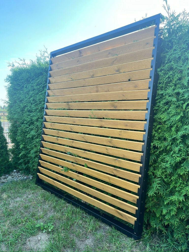 NA WYMIAR Żaluzje Tarasowe Drewniane Nieruchome, Stałe, Ścianka, Panel