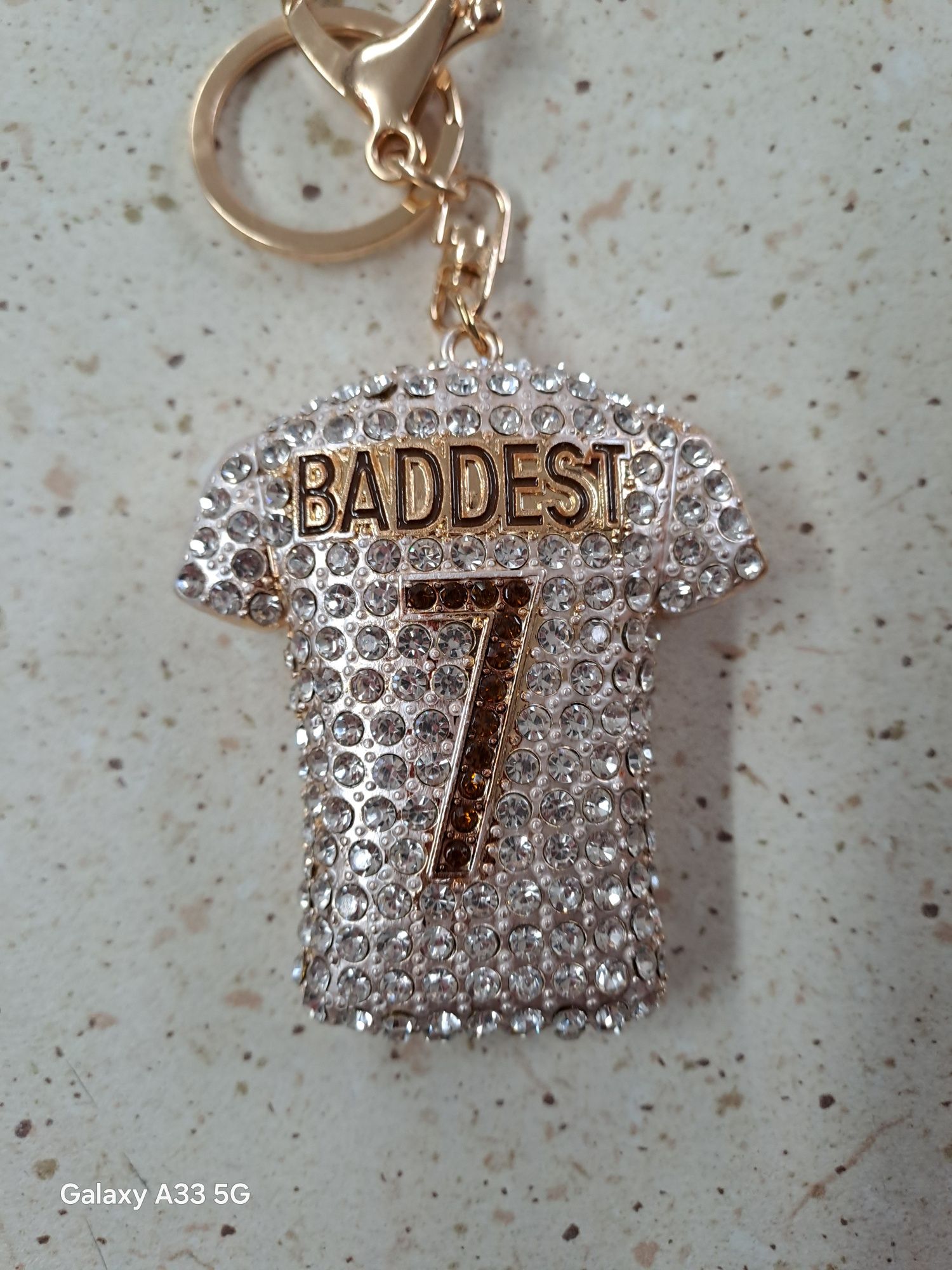 Brelok do kluczy Baddest 7, stal chirurgiczna.