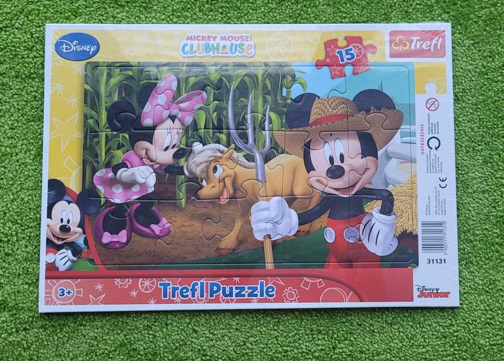 Puzzle ramkowe Trefl Myszka Mickey na wsi 15 el.