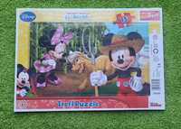 Puzzle ramkowe Trefl Myszka Mickey na wsi 15 el.