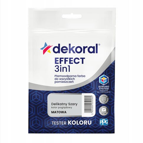 Dekoral Effect 3IN1 TESTER 0,04l Delikatny Szary