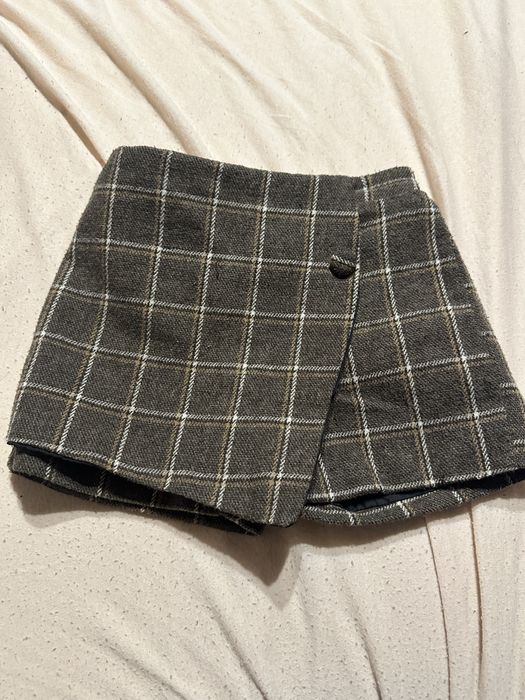 Spódnico-szorty w kratkę