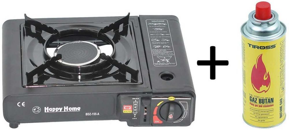 Комплект плитка газовая туристическая ins175 + баллон ins445, gas002