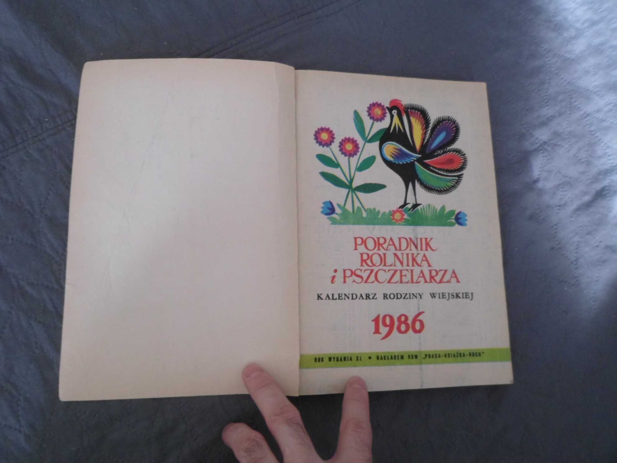 Poradnik rolnika i pszczelarza Kalendarz na rok 1986