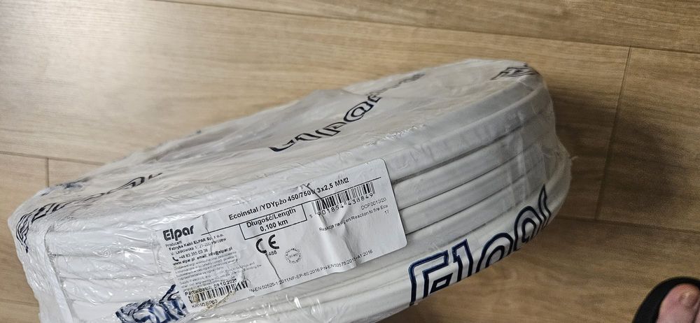 Przewód 3 x 2.5 plaski