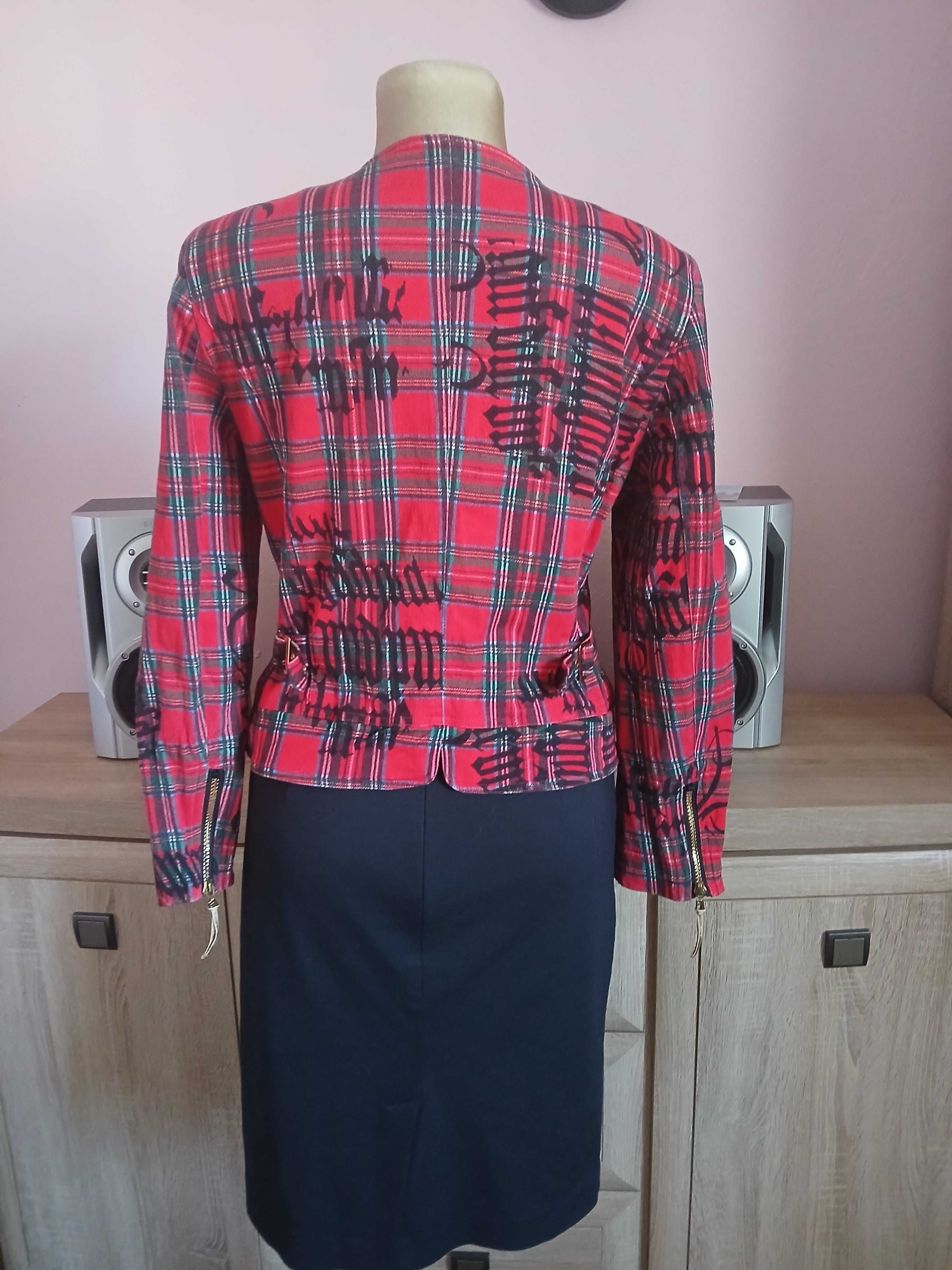 DCG design gustowna,lekka Kurtka r.38 gotyckie napisy