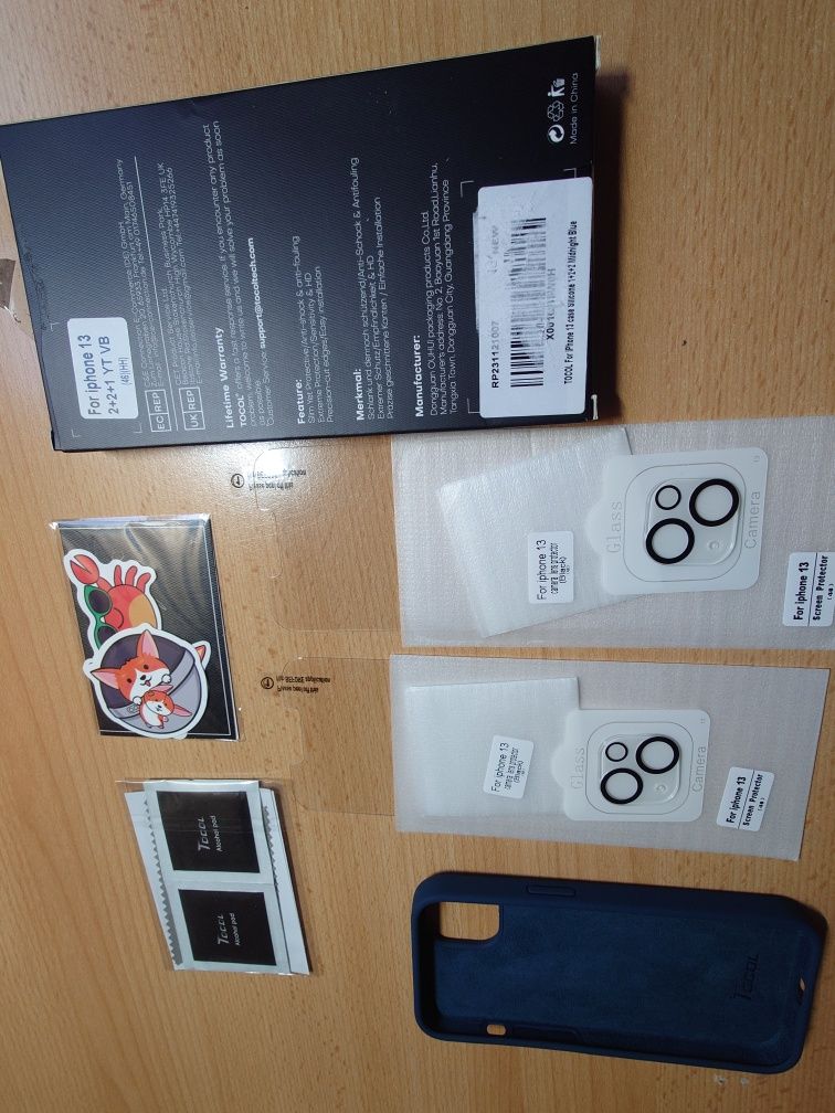 Silikonowe Etui do iPhone 13 szkła ochronne na ekran i aparaty 5w1
