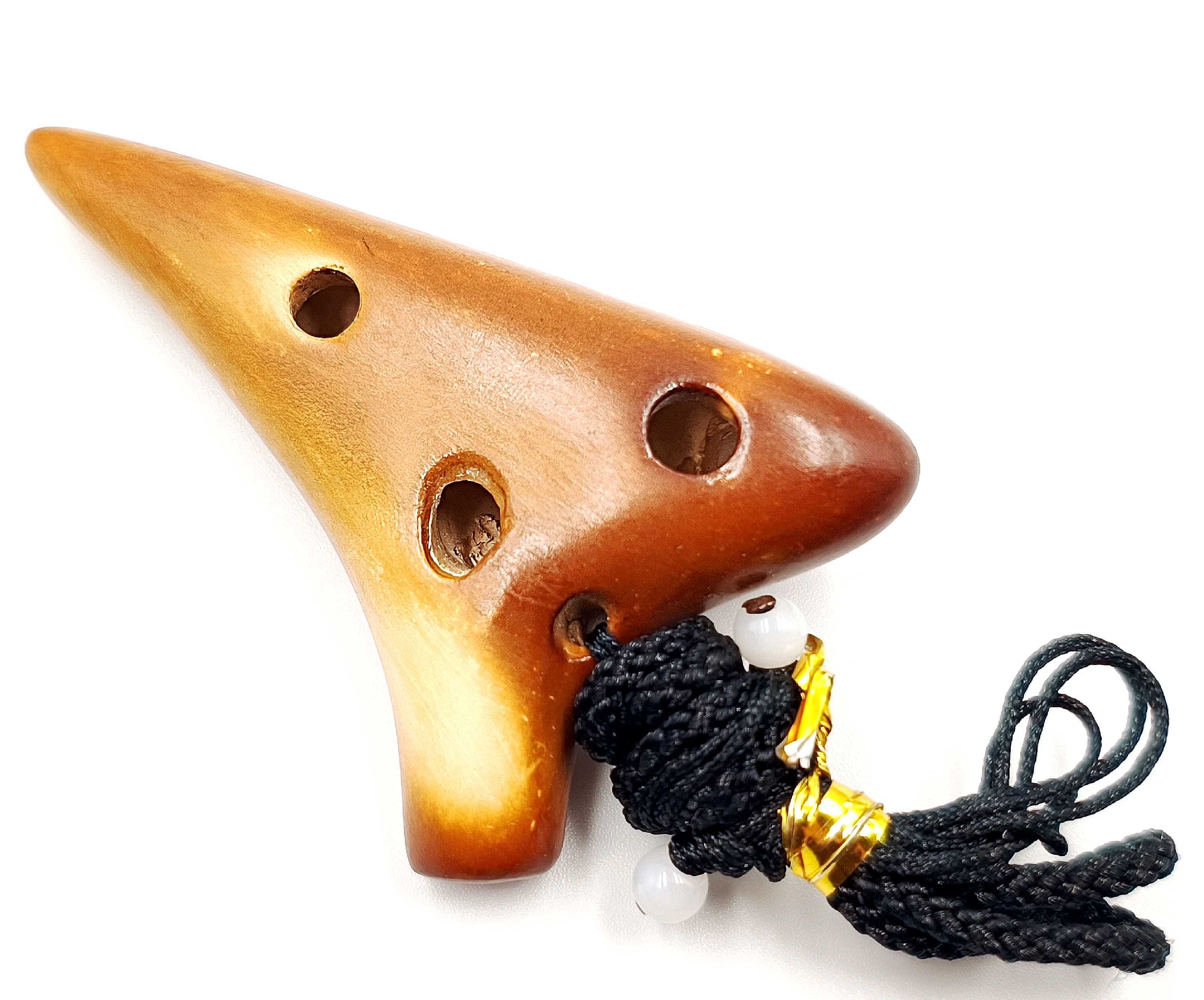 Mała mini okaryna instrument etniczny ludowy ocarina ceramika ładna
