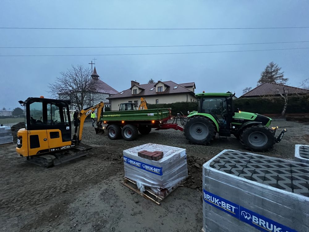 Usługi Koparko-ładowarką oraz mini koparką usługi transportowe