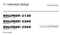 Instrukcja obsługi prasy Pottinger Rollprofi 3120, 3200, 3500