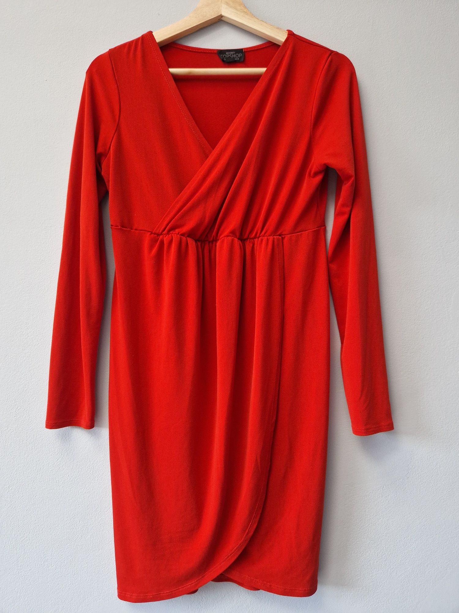 Piękna sukienka ciążowa 38 czerwona