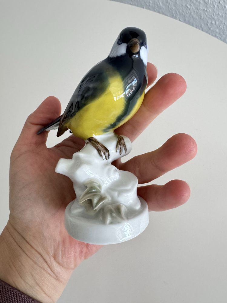 Figurka sikorka bogatka ptaszek Rosenthal